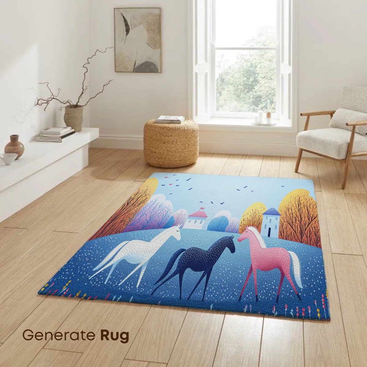 Enchanted Horses in a Pastel Autumn Landscape - Image 6