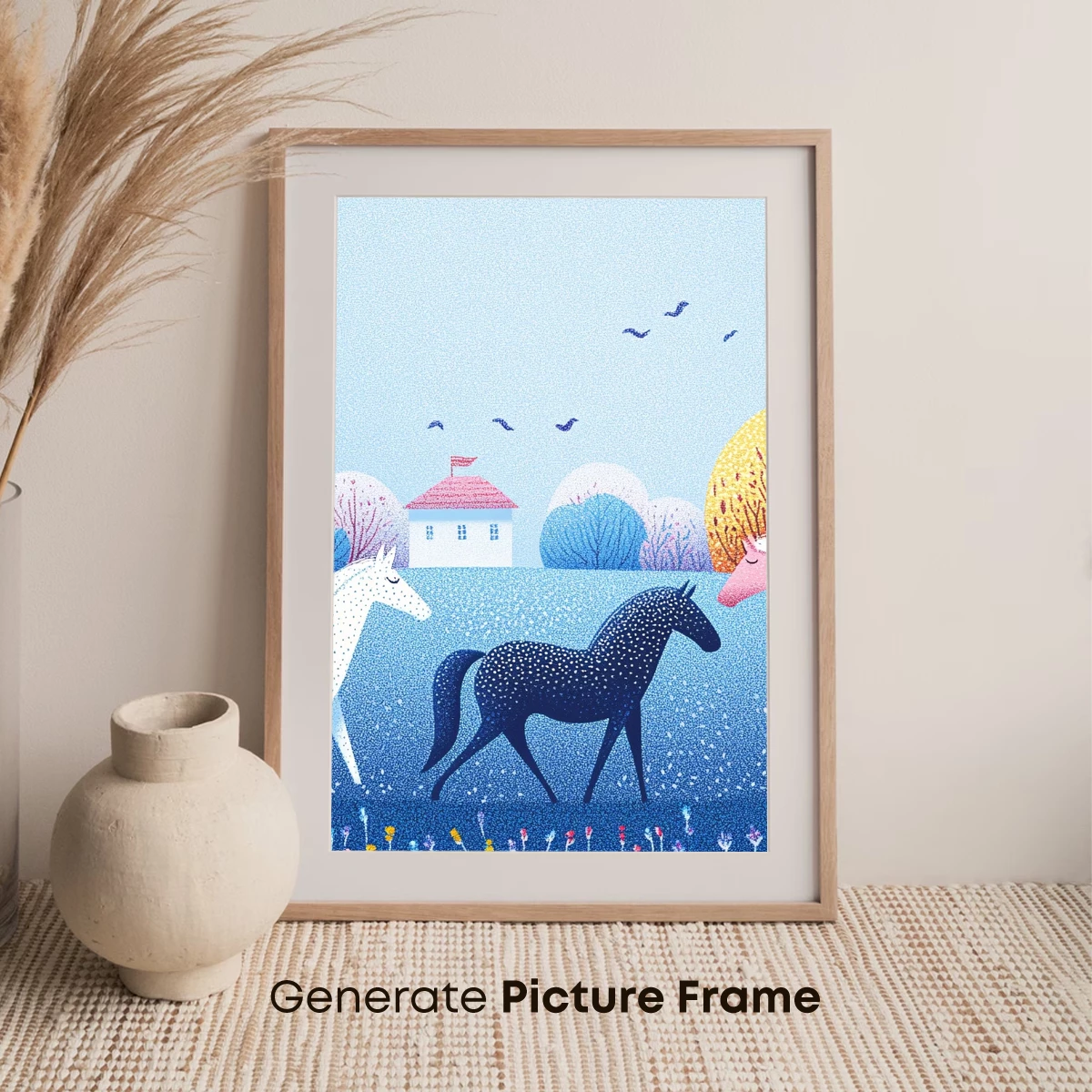 Enchanted Horses in a Pastel Autumn Landscape - Image 7