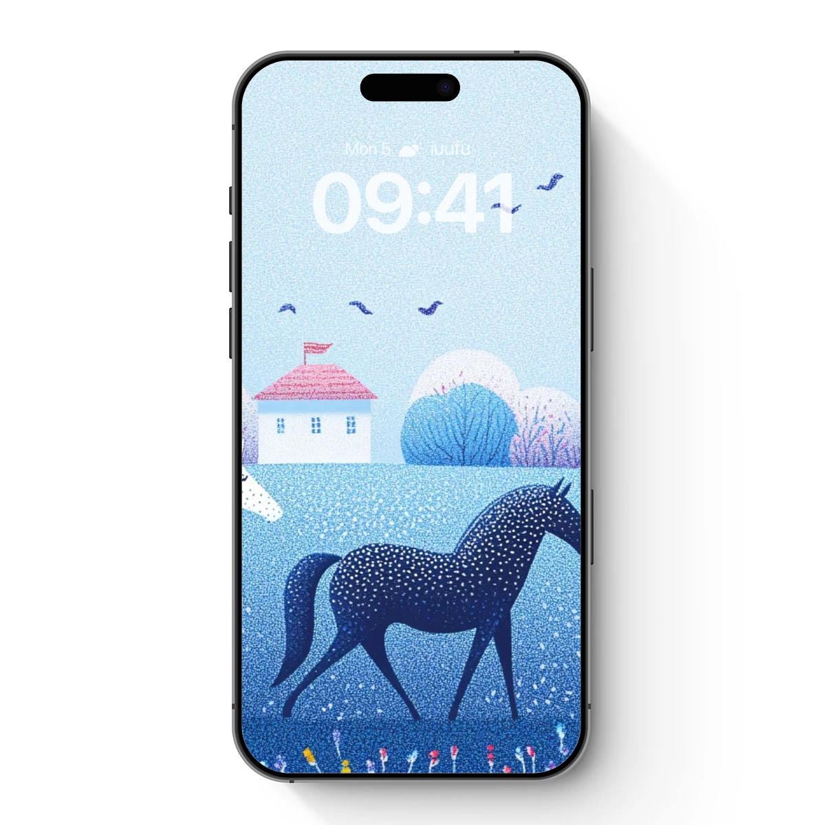 Enchanted Horses in a Pastel Autumn Landscape