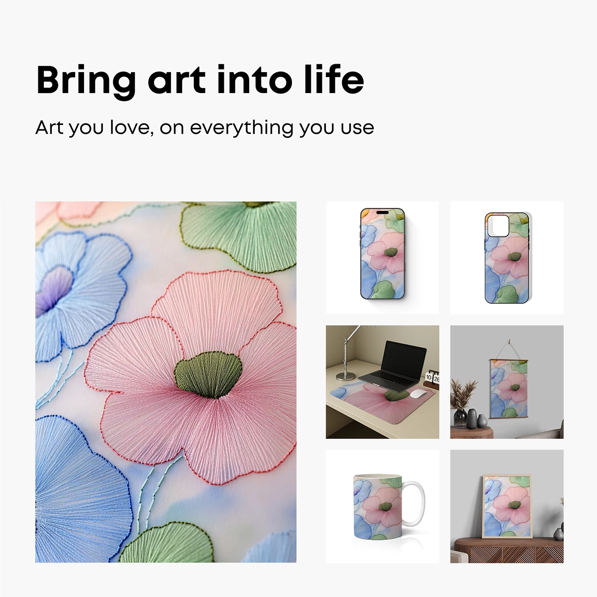 Embroidered Floral Symphony - Image 2