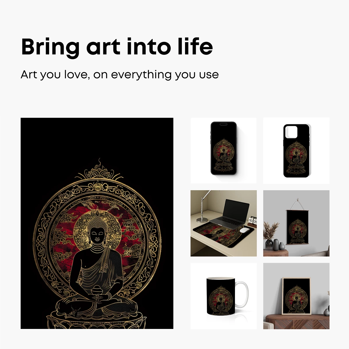 Golden Buddha in Lotus: Mystical Elegance - Image 2