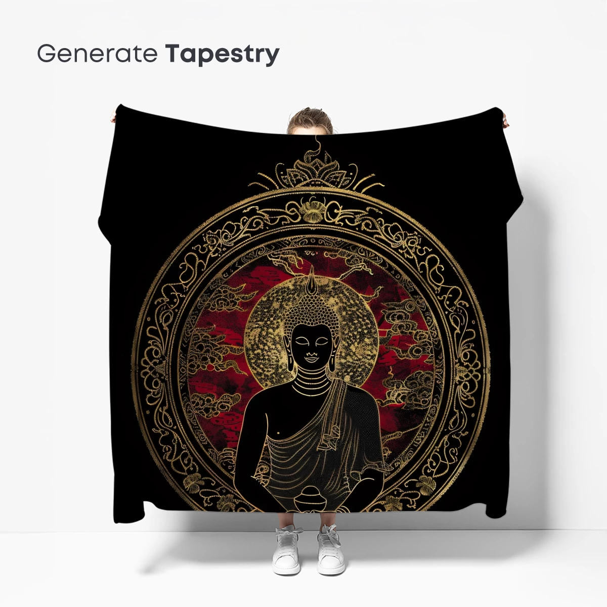 Golden Buddha in Lotus: Mystical Elegance - Image 5