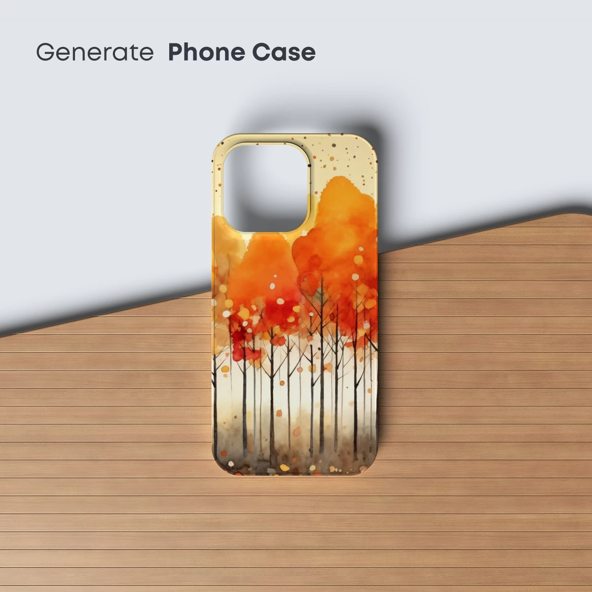 Autumnal Forest Symphony: Watercolor Trees in Warm Hues - Image 3