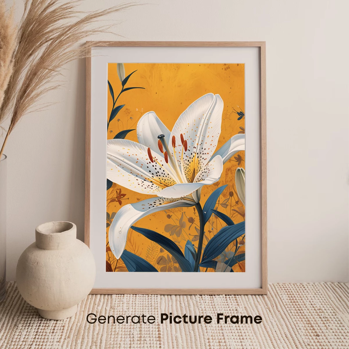Elegant Lily Bloom in Golden Hues - Image 7