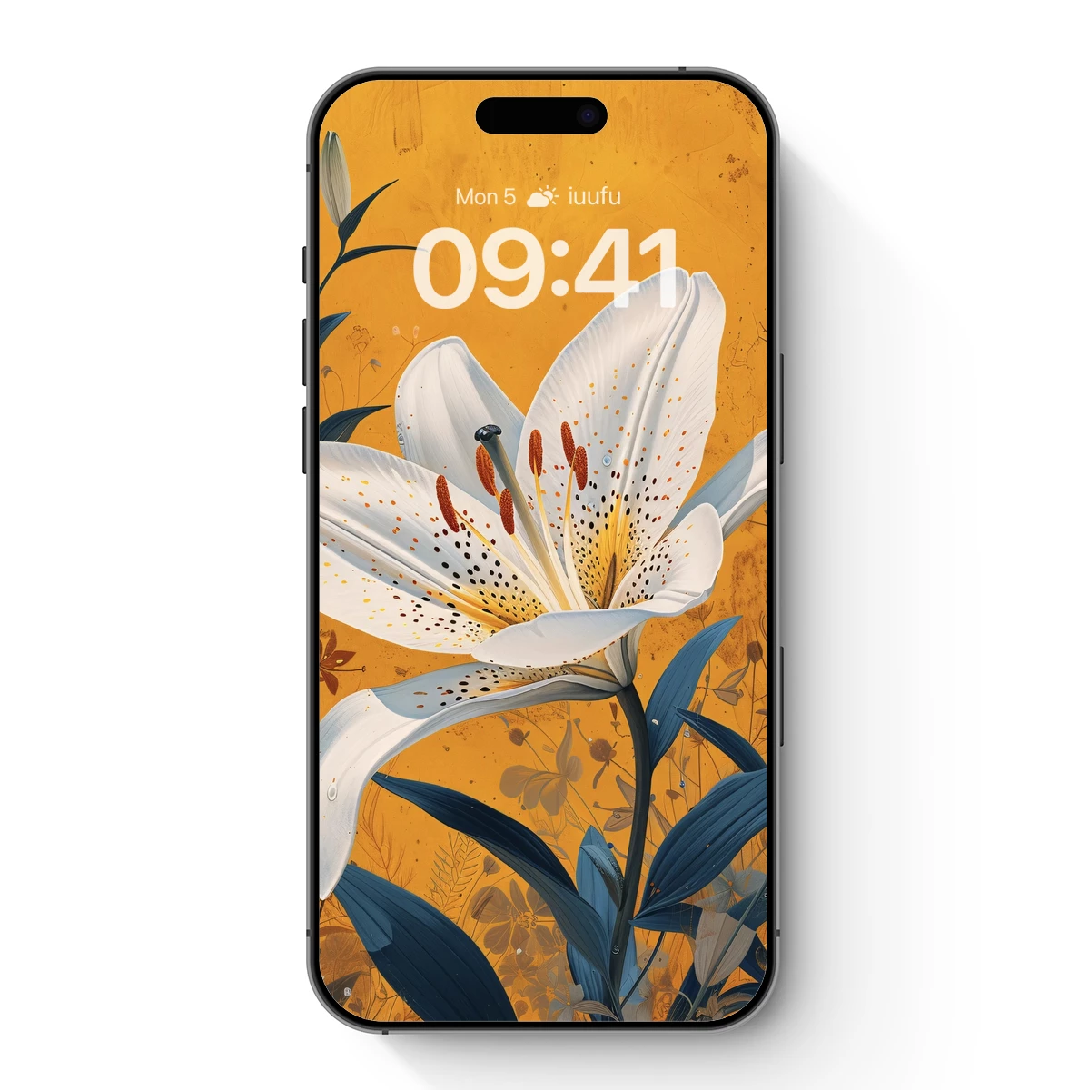 Elegant Lily Bloom in Golden Hues