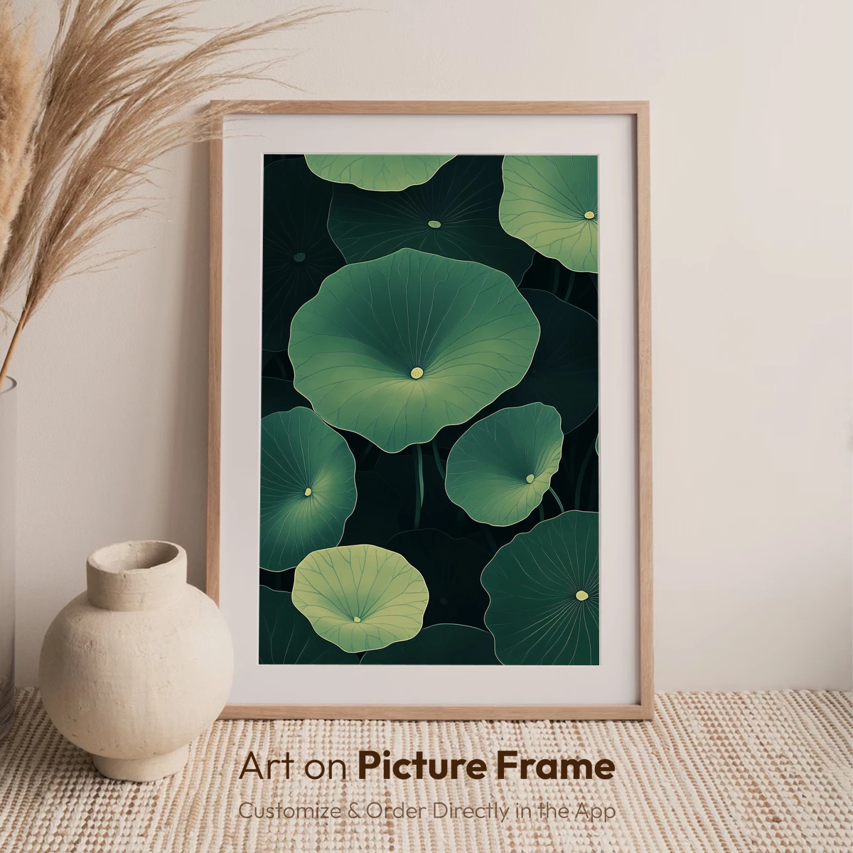 Ethereal Lotus Leaves: A Verdant Symphony - Image 7