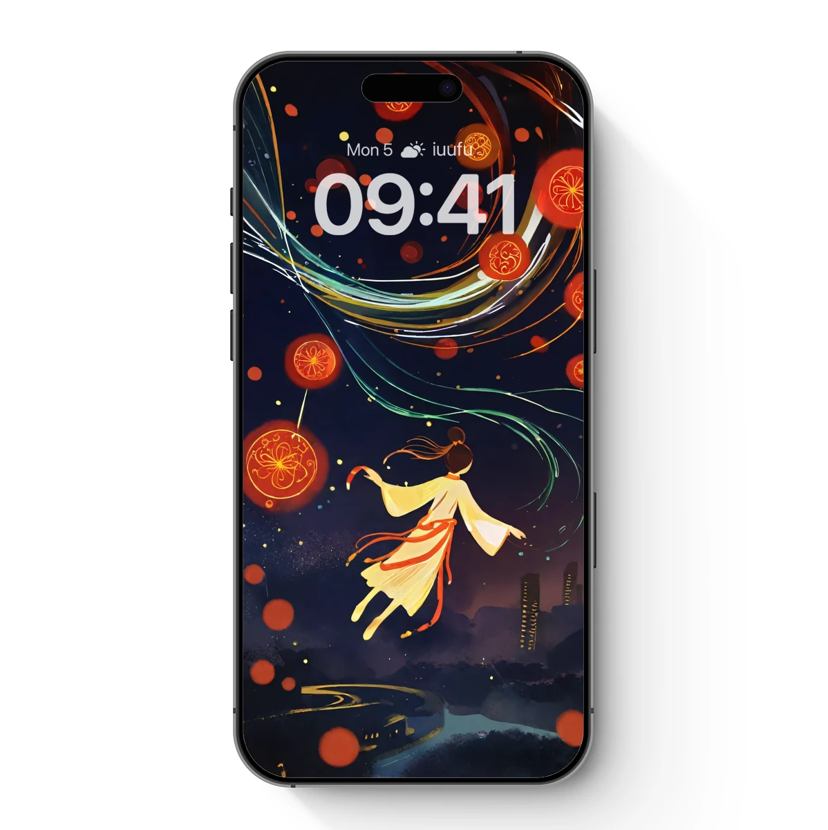 Ethereal Lantern Dance: A Mystical Night Flight