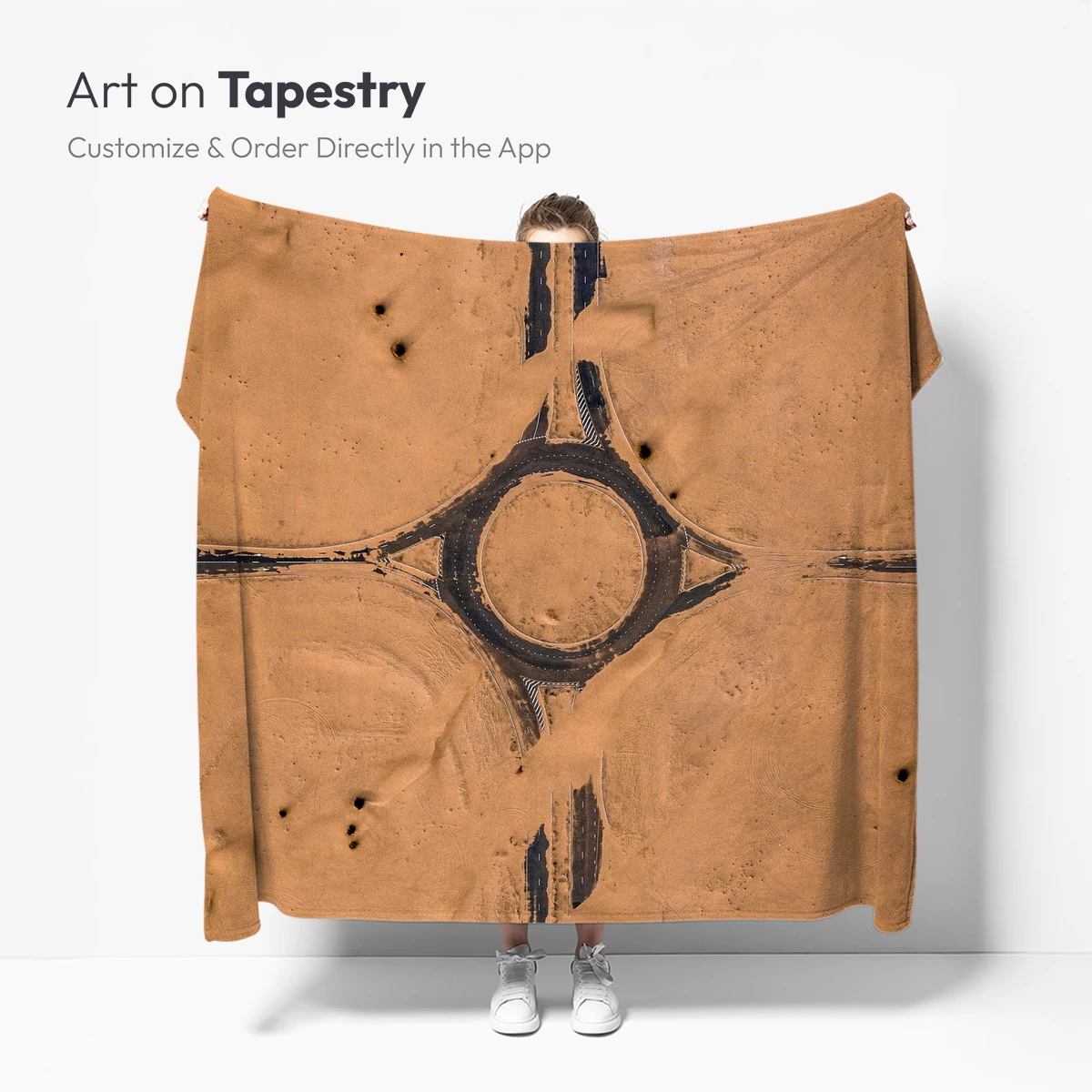 Desert Roundabout: Sand and Asphalt Symphony - Image 5
