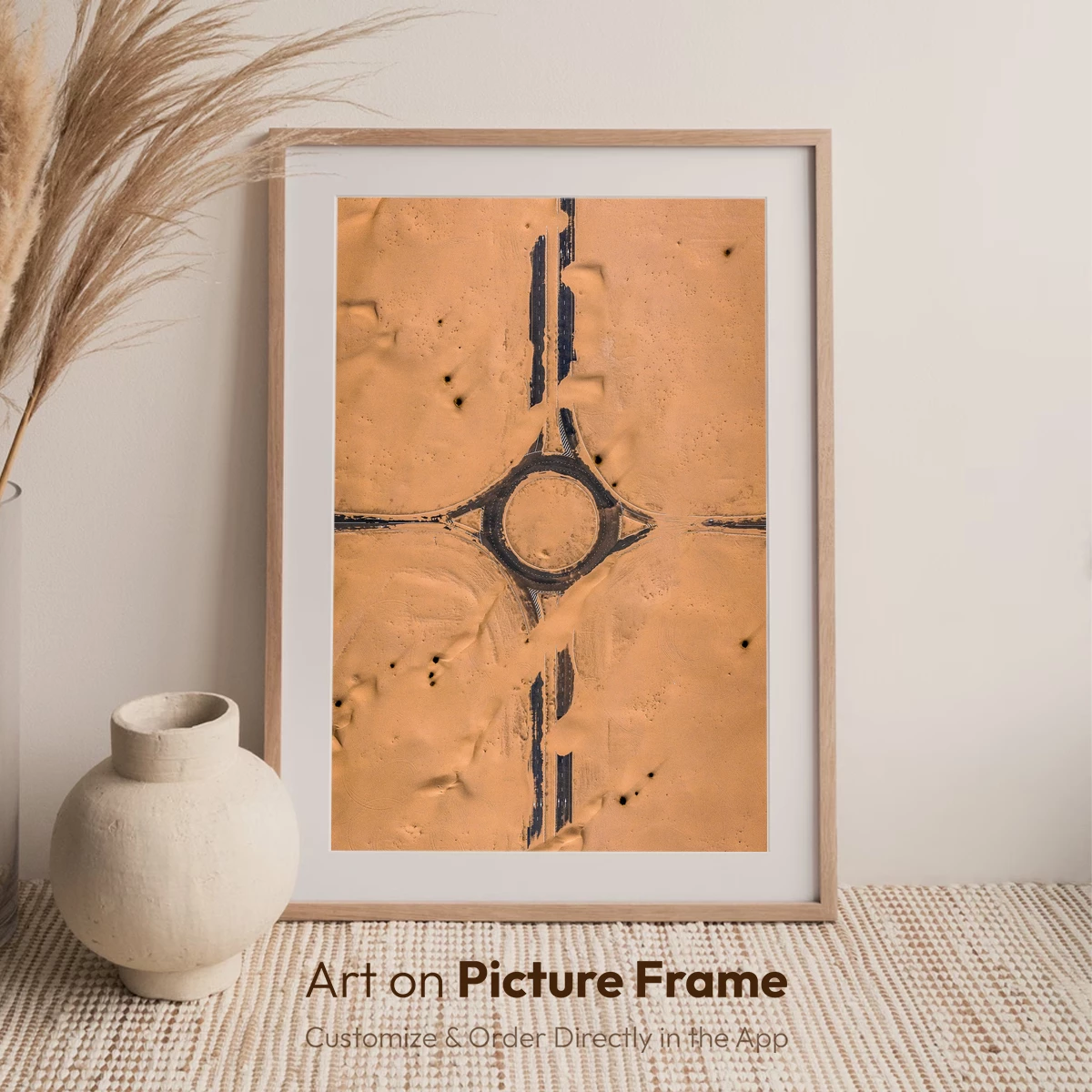 Desert Roundabout: Sand and Asphalt Symphony - Image 7