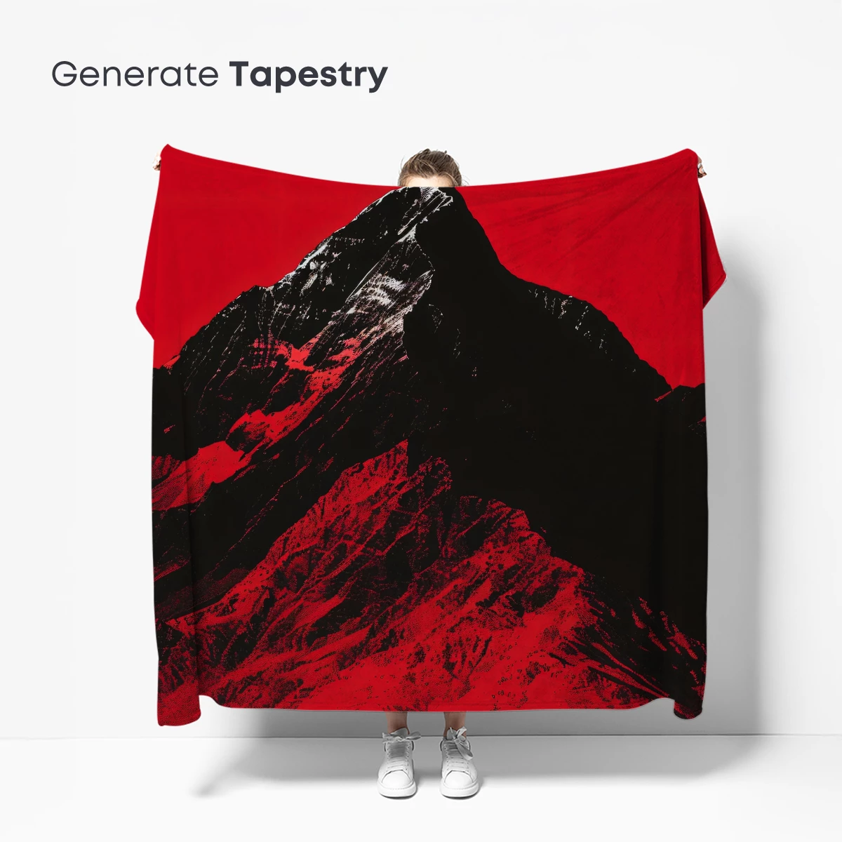 Crimson Peaks: Mountain Majesty Against Scarlet Skies - Image 5