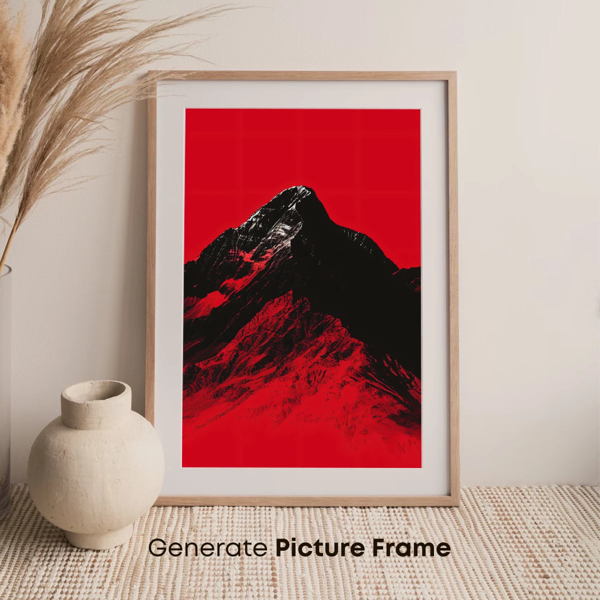 Crimson Peaks: Mountain Majesty Against Scarlet Skies - Image 7