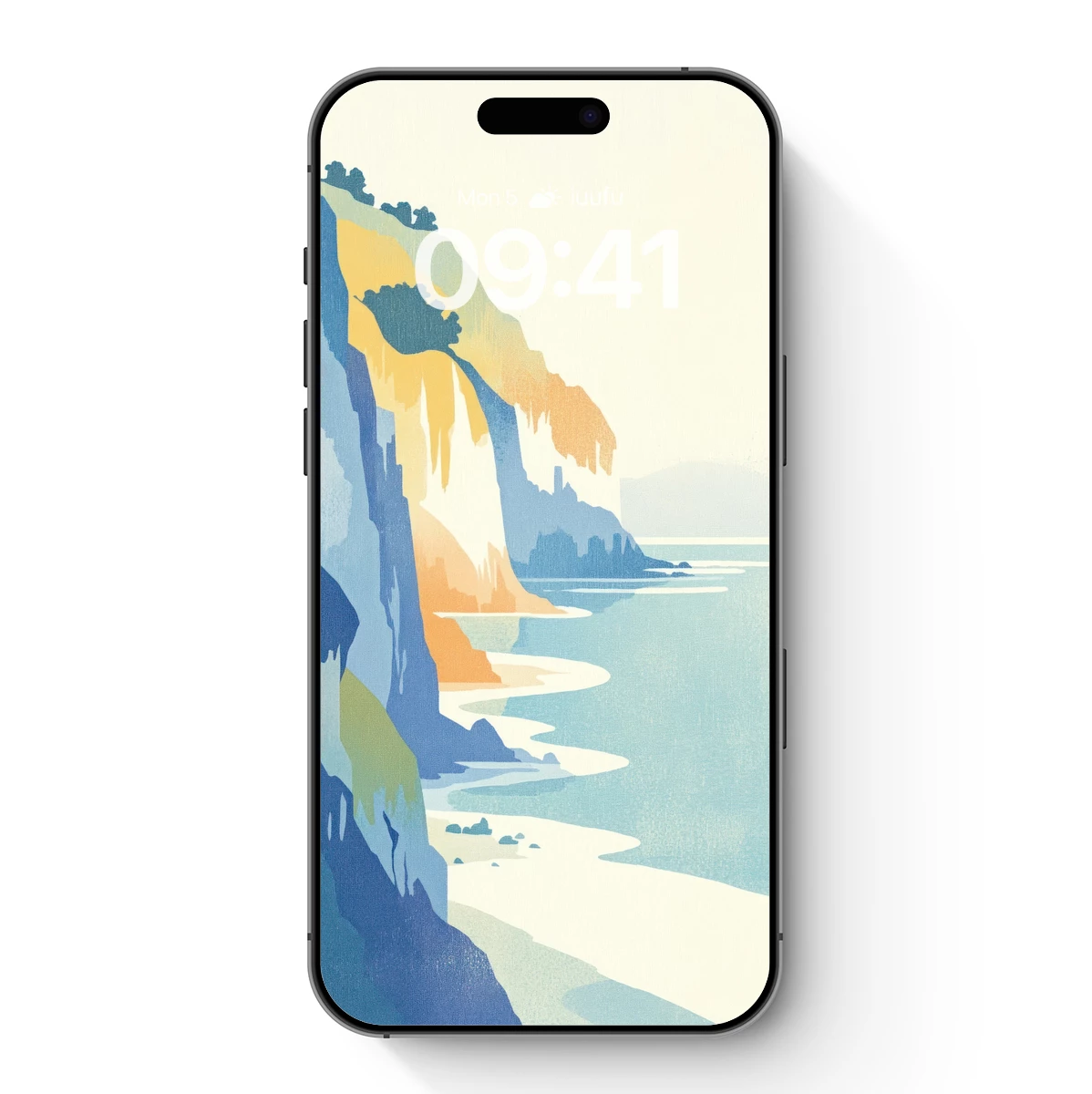 Cliffside Serenity: Coastal Layers in Abstract Harmony