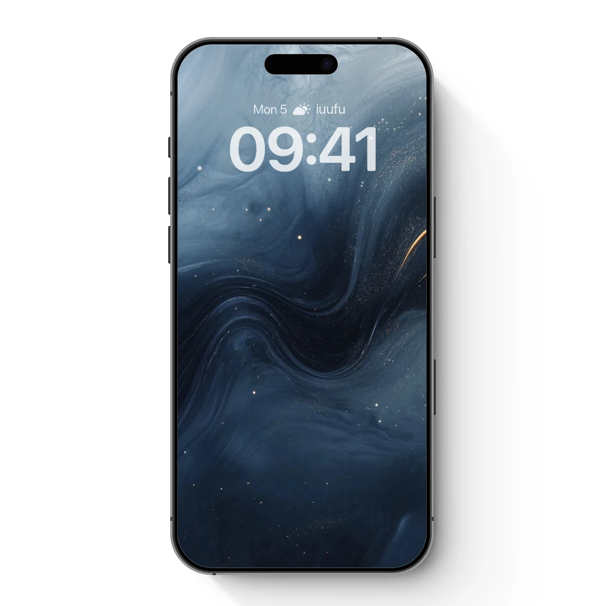 Ethereal Cosmic Swirls: Golden Hues in Midnight Depths