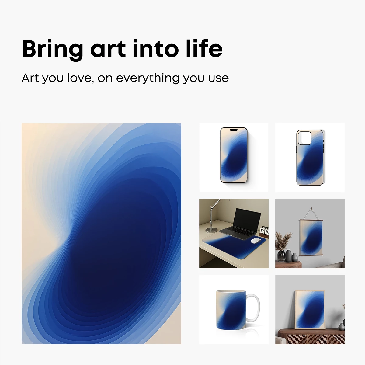 Blue Abyss: Layered Depth in Abstract Flow - Image 2