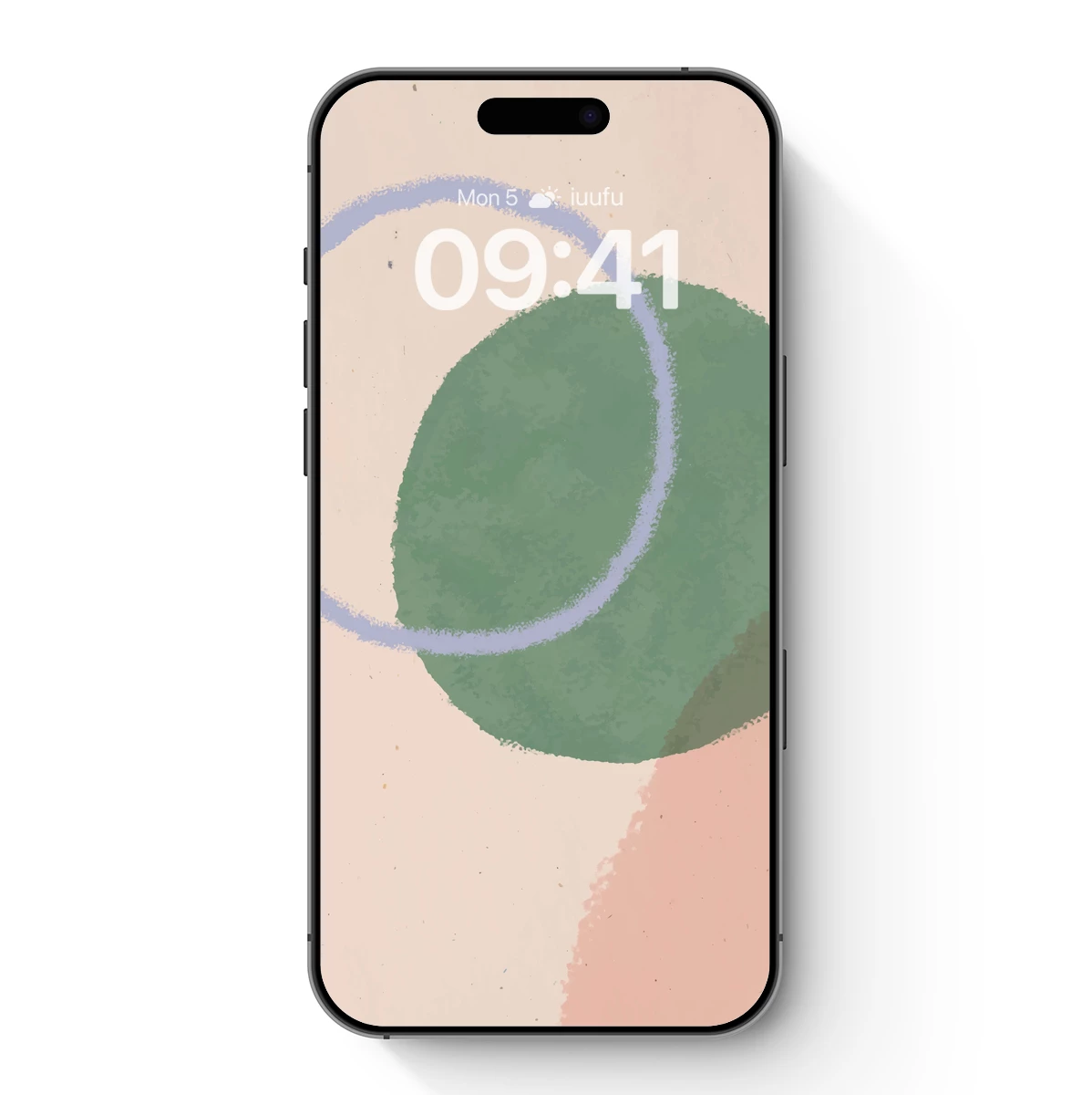 Abstract Harmony: Green Circle and Soft Swirls Abstract Harmony: Green Circle and Soft Swirls