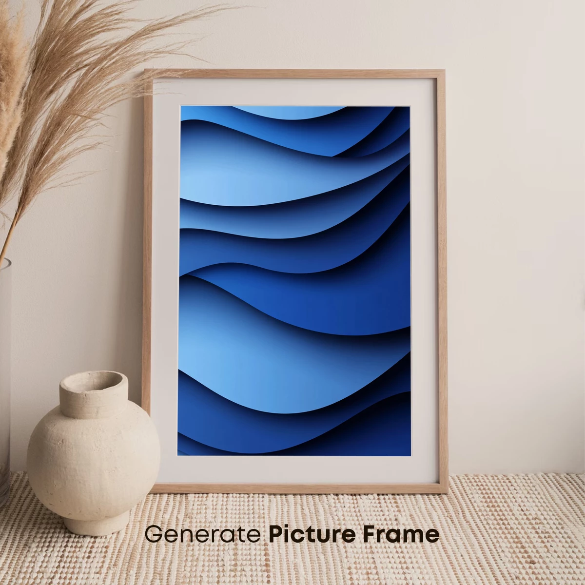 Blue Wave Symphony: Abstract Fluidity - Image 7
