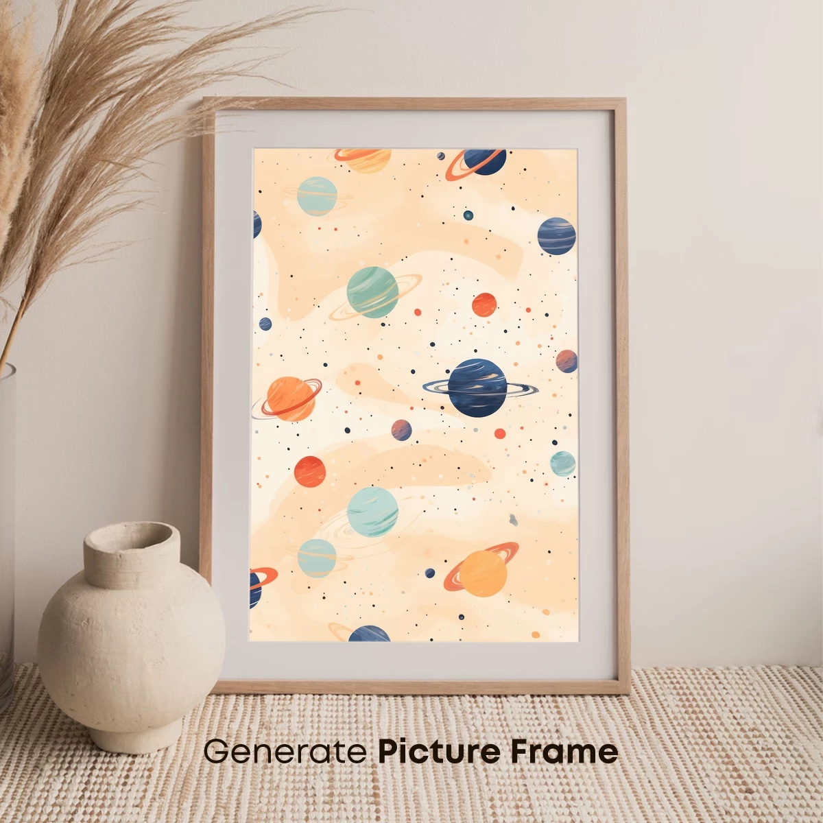 Cosmic Dance of Planets: Whimsical Space Art - Image 7
