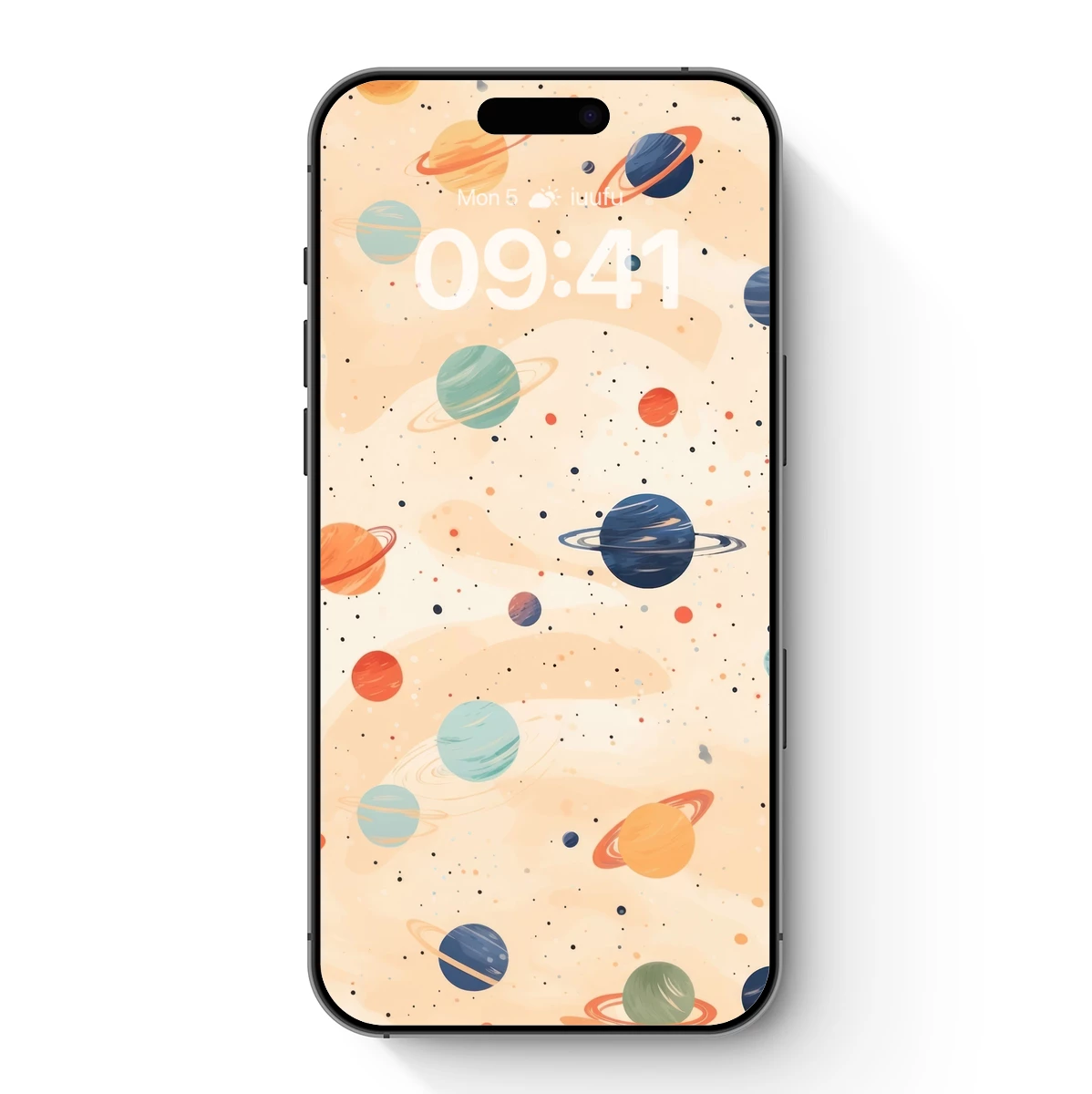 Cosmic Dance of Planets: Whimsical Space Art