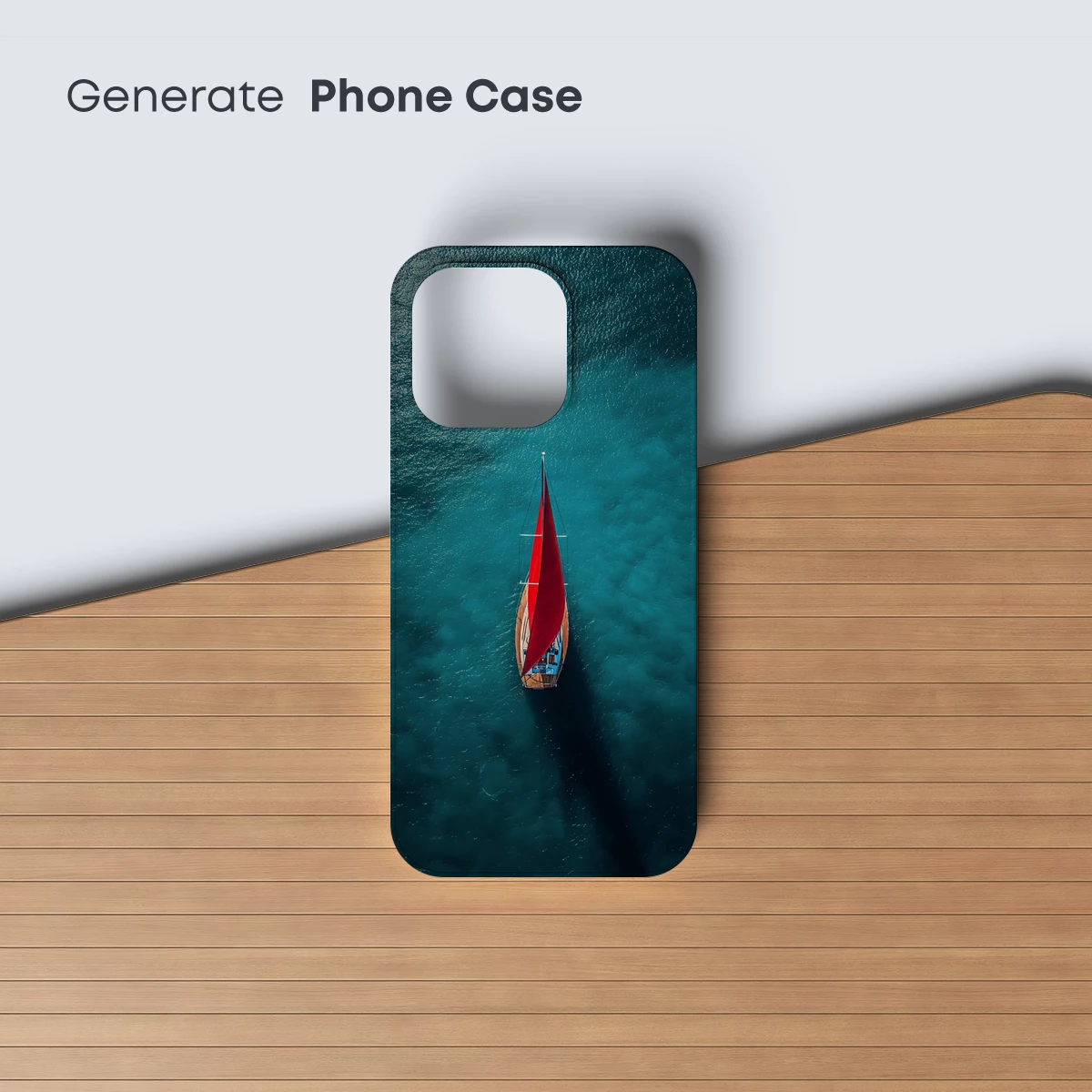 Crimson Sail on Turquoise Seas - Image 3