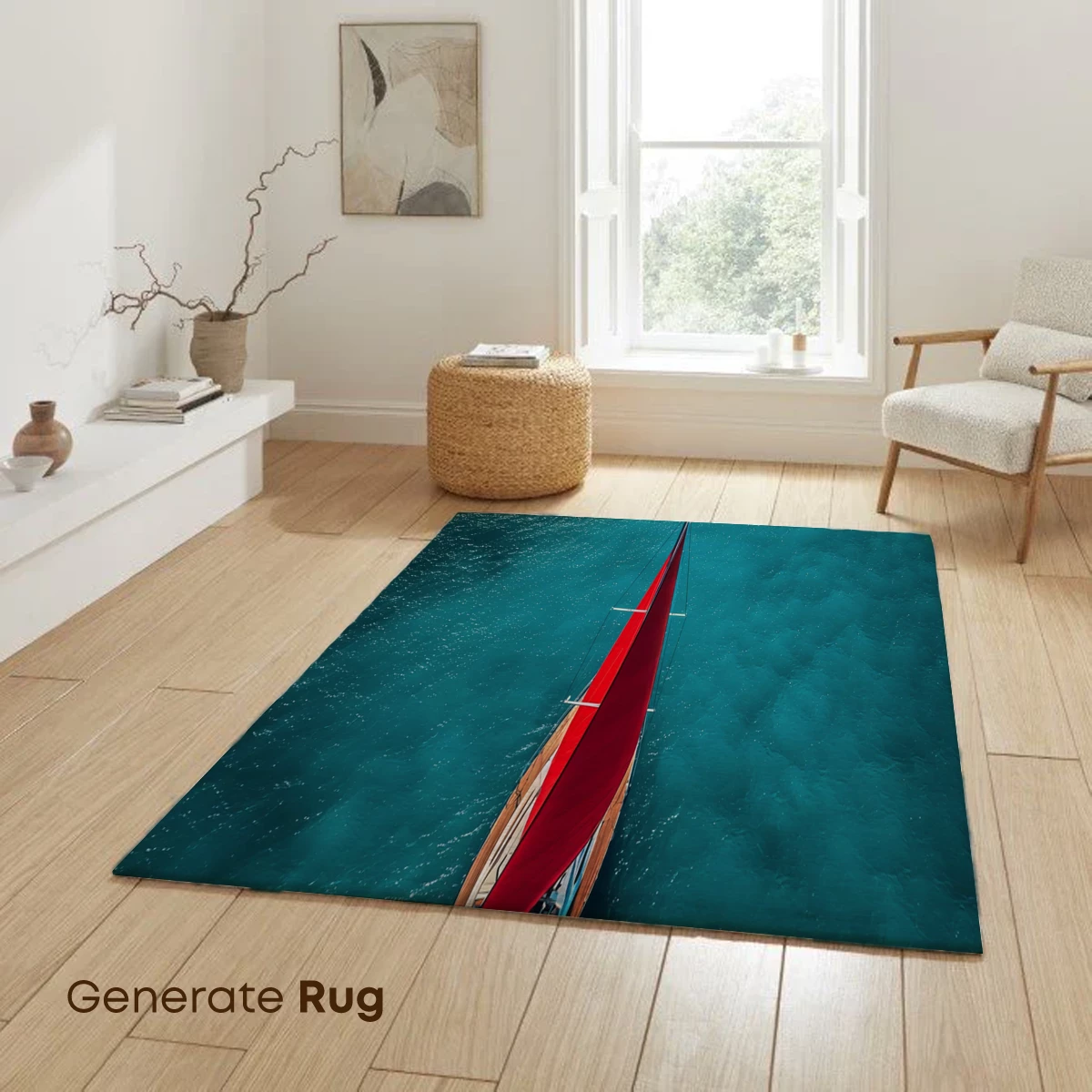 Crimson Sail on Turquoise Seas - Image 6