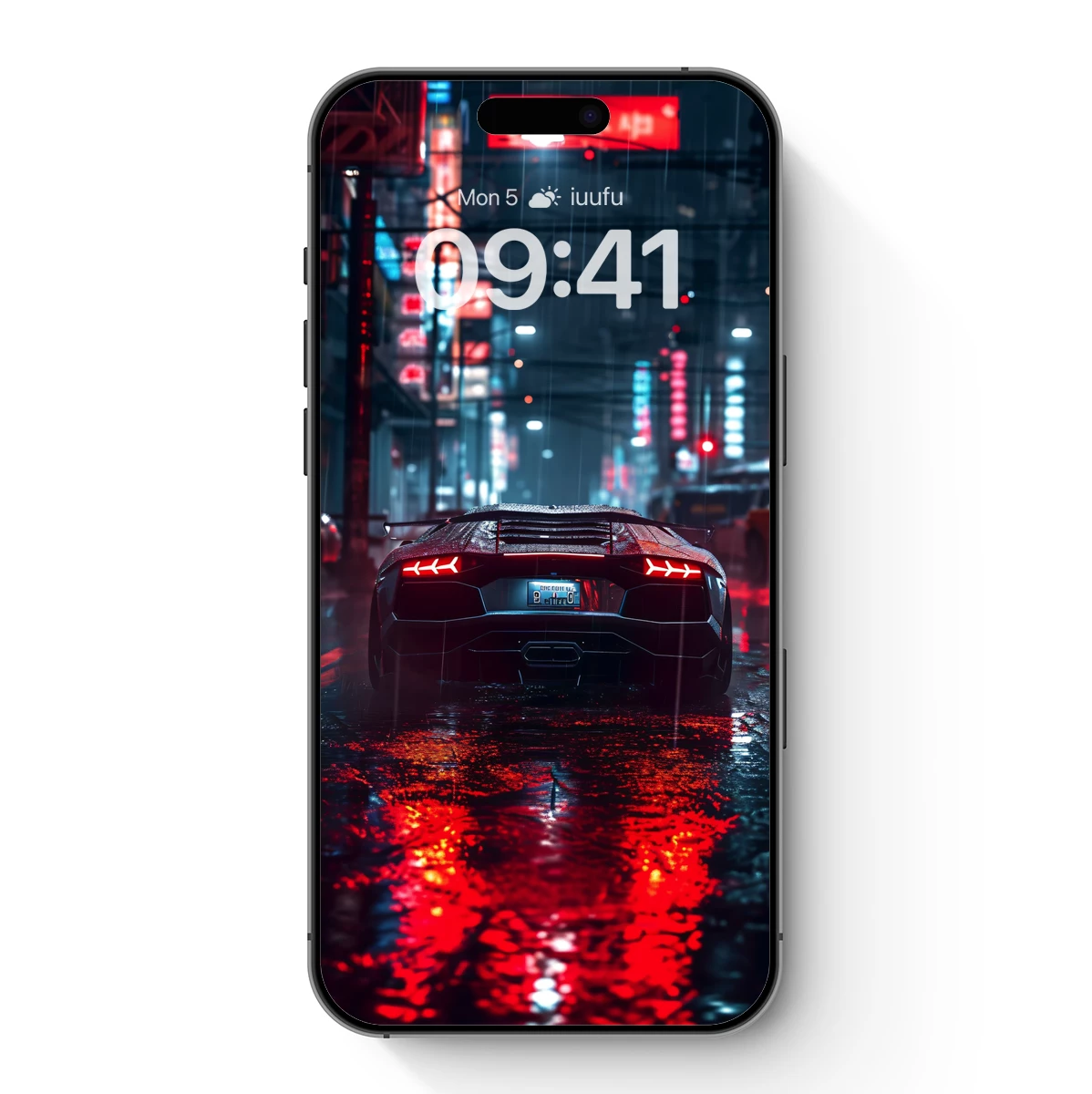 Neon Rain: Futuristic Sports Car in Cyberpunk City Neon Rain: Futuristic Sports Car in Cyberpunk City