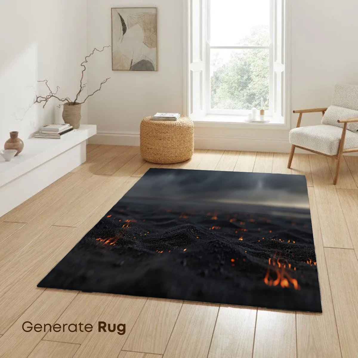 Ember Fields Under Stormy Skies - Image 6