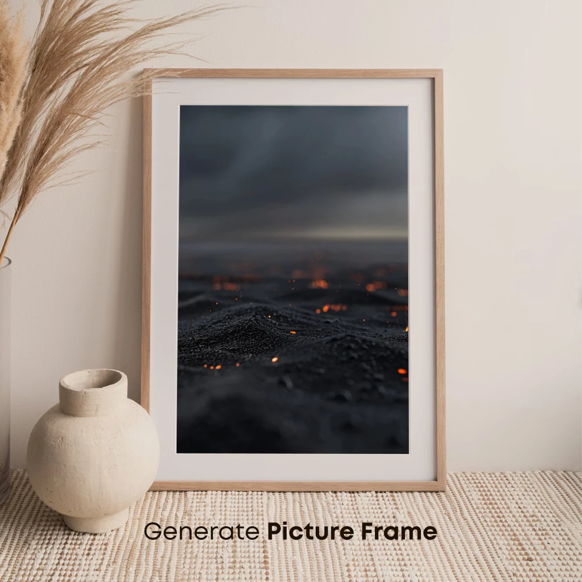 Ember Fields Under Stormy Skies - Image 7