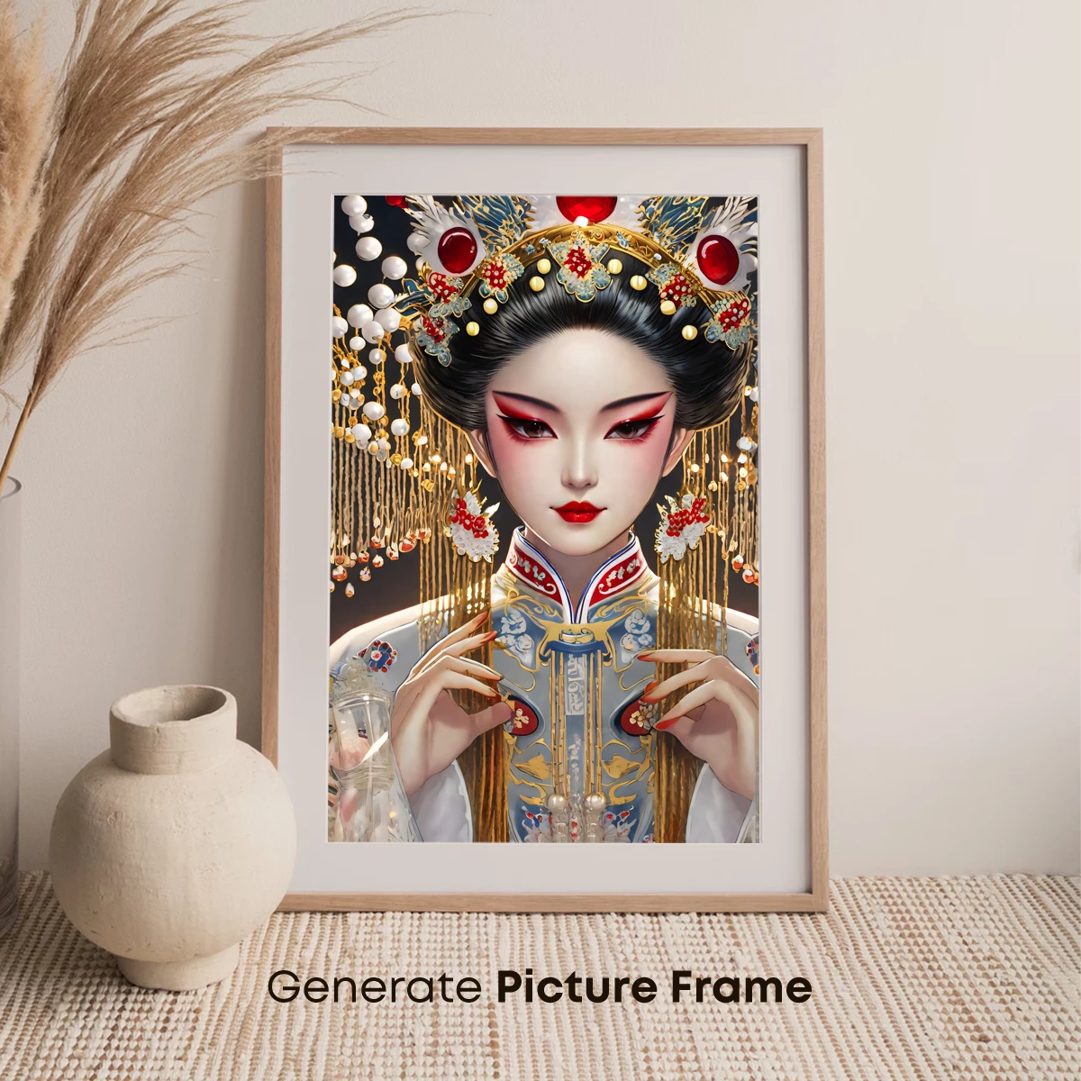 Elegant Empress: Traditional Opulence in Digital Art - Image 7