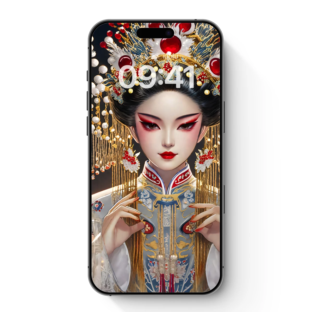 Elegant Empress: Traditional Opulence in Digital Art