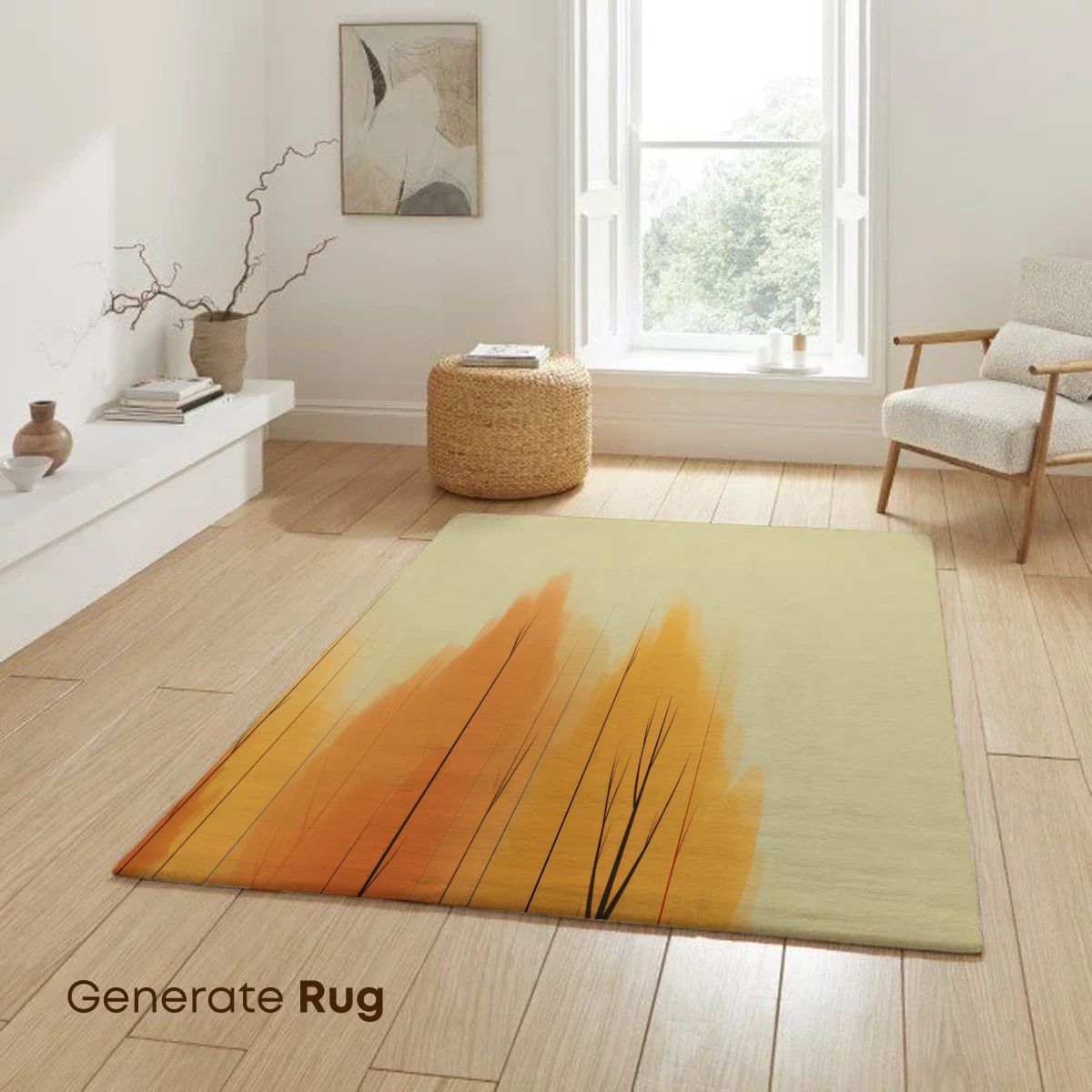 Autumnal Silhouettes: Bare Trees Against a Warm Sunset - Image 6