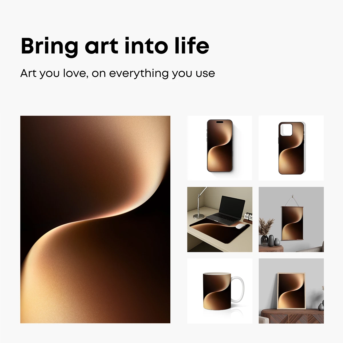 Elegant Curves in Warm Tones