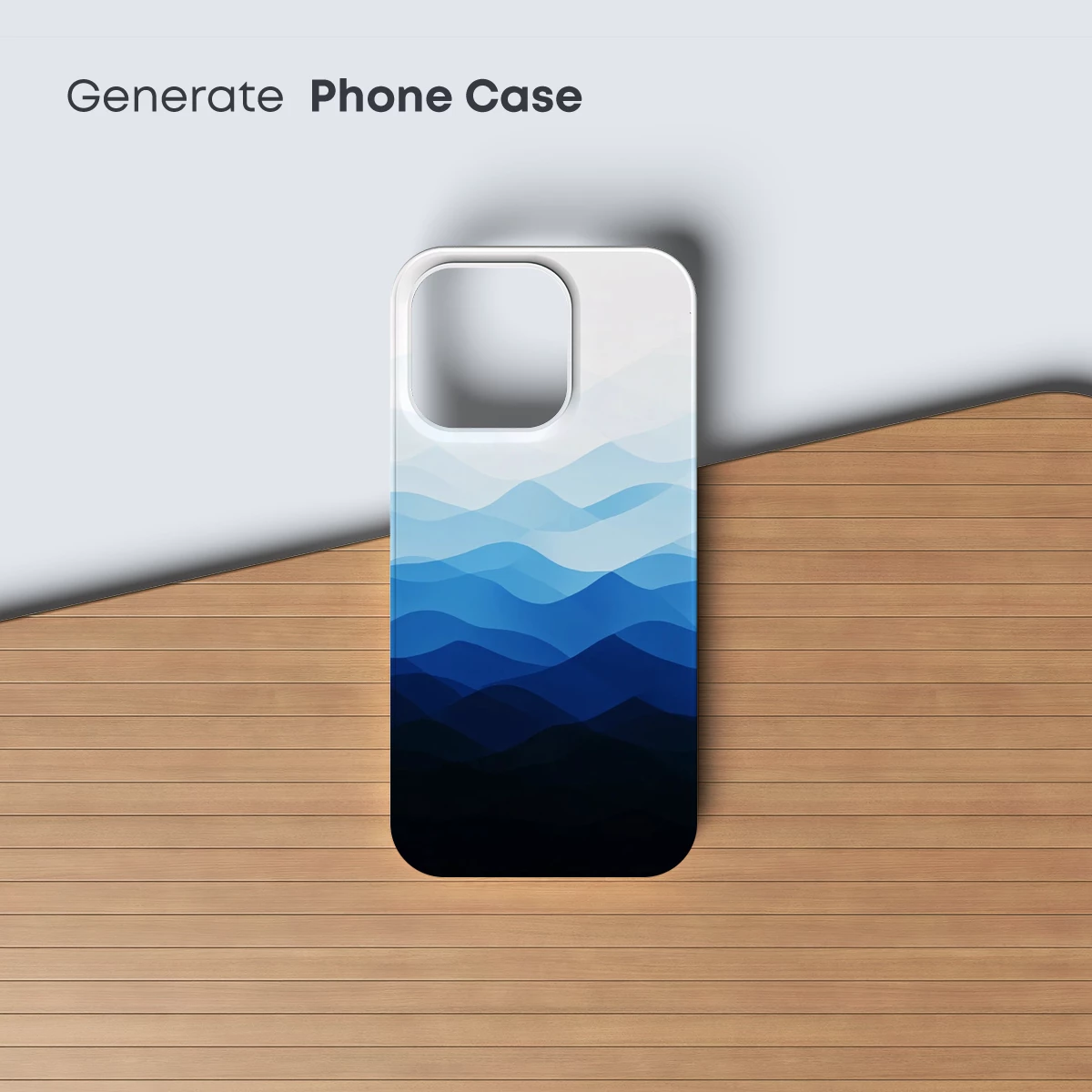 Blue Horizon Layers: Abstract Mountain Symphony - Image 3