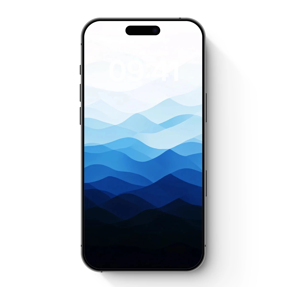 Blue Horizon Layers: Abstract Mountain Symphony