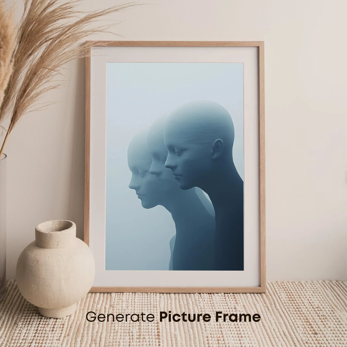 Ethereal Silence: Three Faces in Fog - Image 7