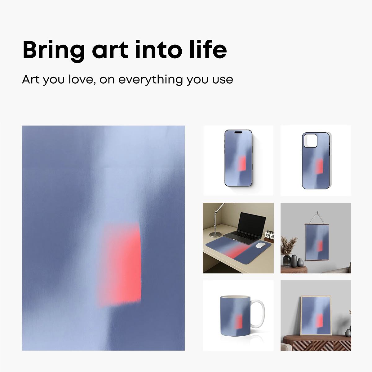 Foggy Red Rectangle: Abstract Mystery - Image 2