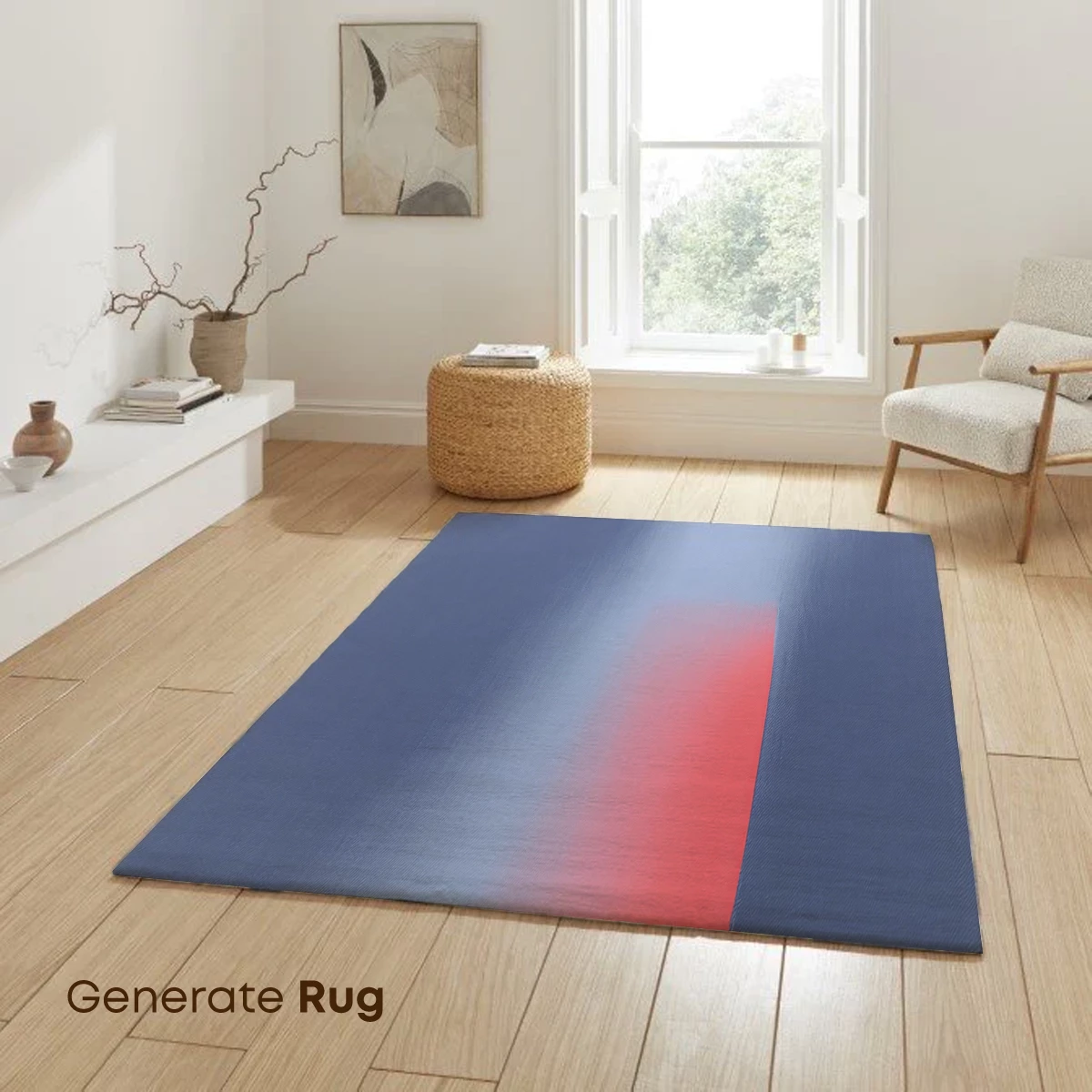 Foggy Red Rectangle: Abstract Mystery - Image 6