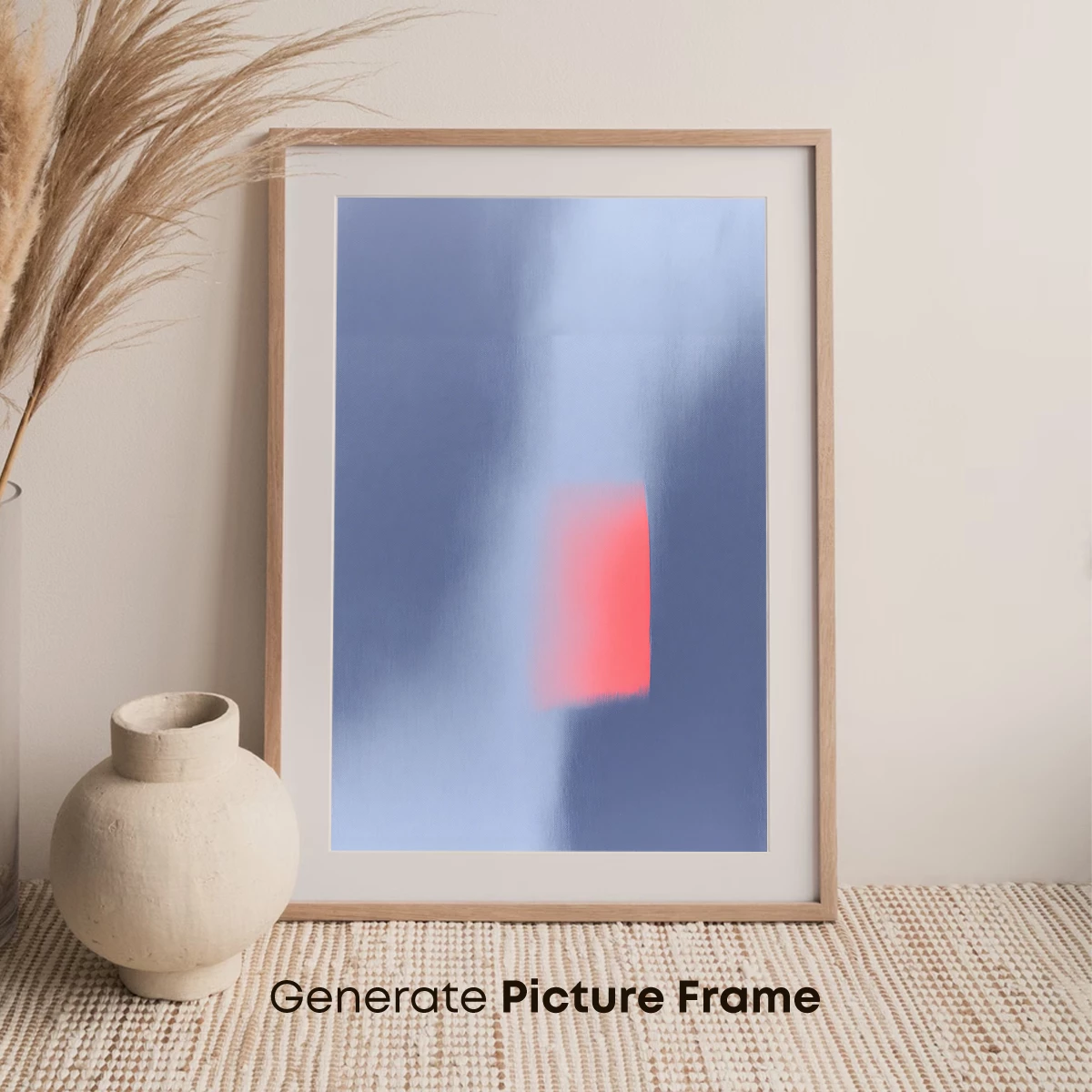 Foggy Red Rectangle: Abstract Mystery - Image 7