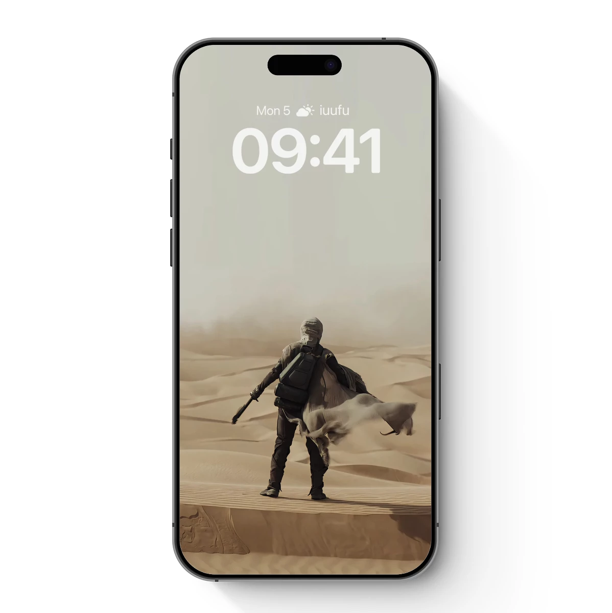 Desert Nomad: Veiled Wanderer in Sandstorm