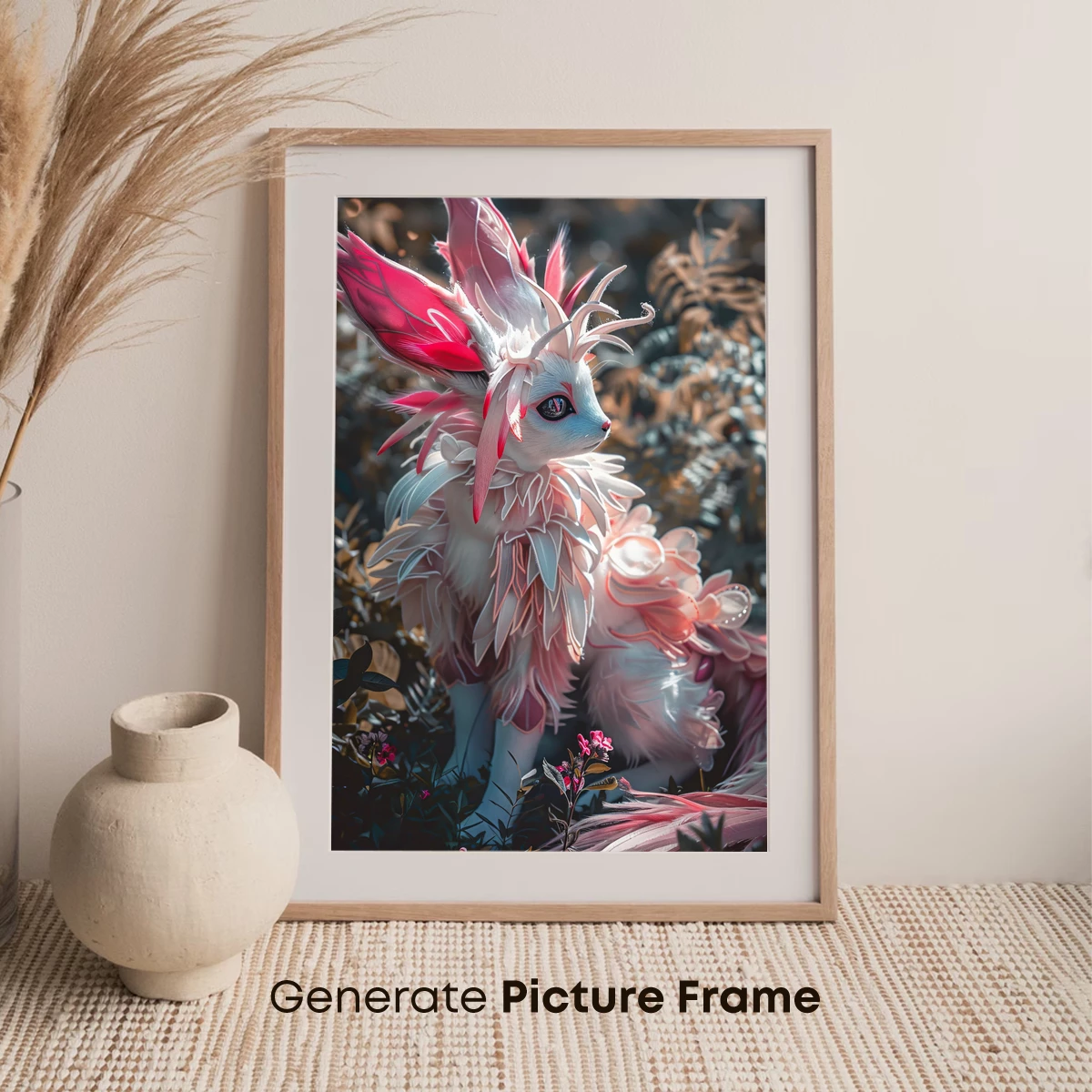 Enchanted Feathered Fox in Blossom Grove - Image 7