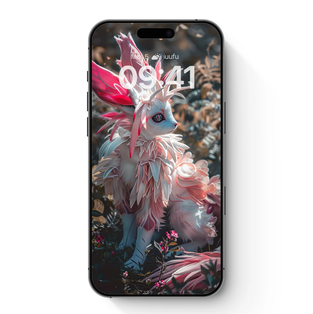 Enchanted Feathered Fox in Blossom Grove