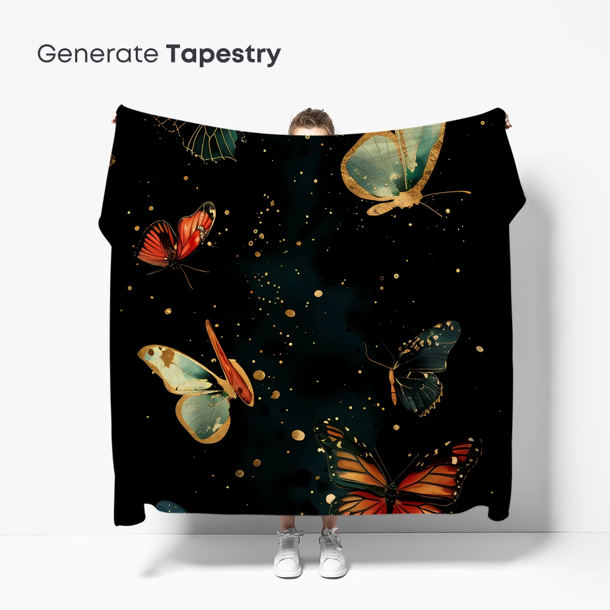 Butterfly Elegance in Midnight Bloom - Image 5