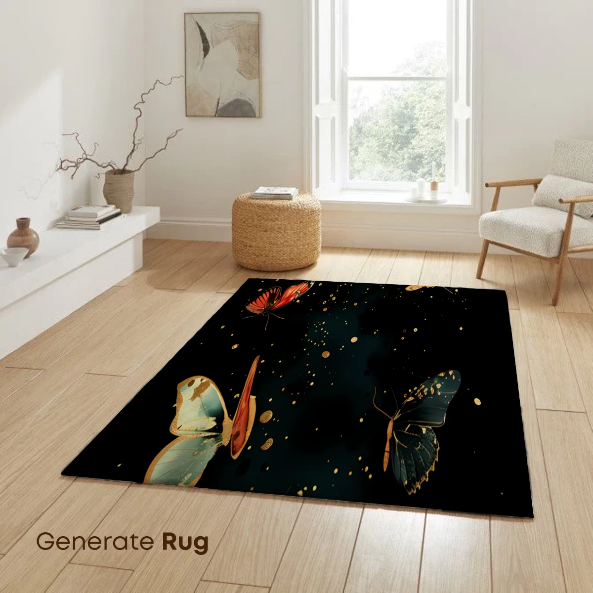 Butterfly Elegance in Midnight Bloom - Image 6