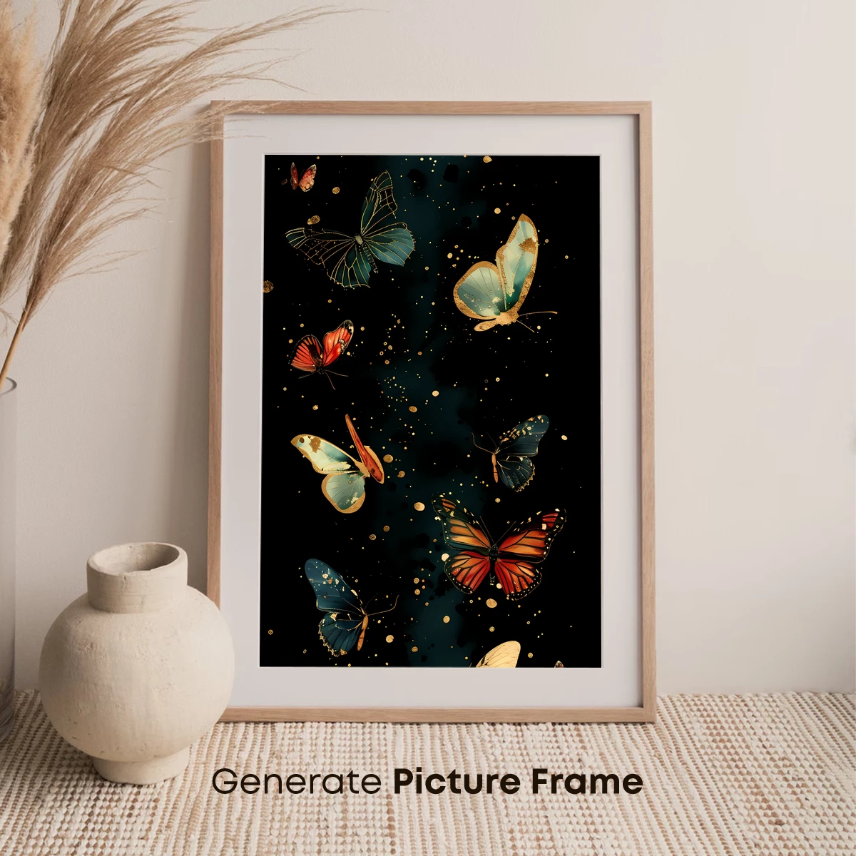 Butterfly Elegance in Midnight Bloom - Image 7