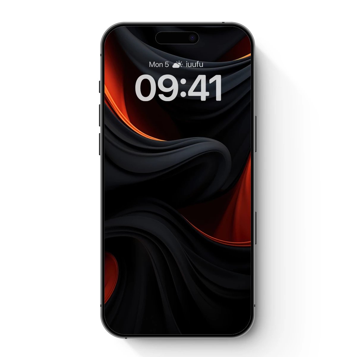 Eclipse of Flames: Black and Orange Abstract Flow