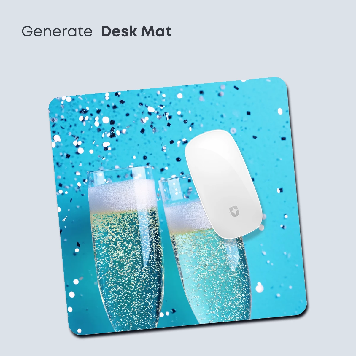 Blue Bubbly Elegance: Festive Flutes in Flight - Image 4