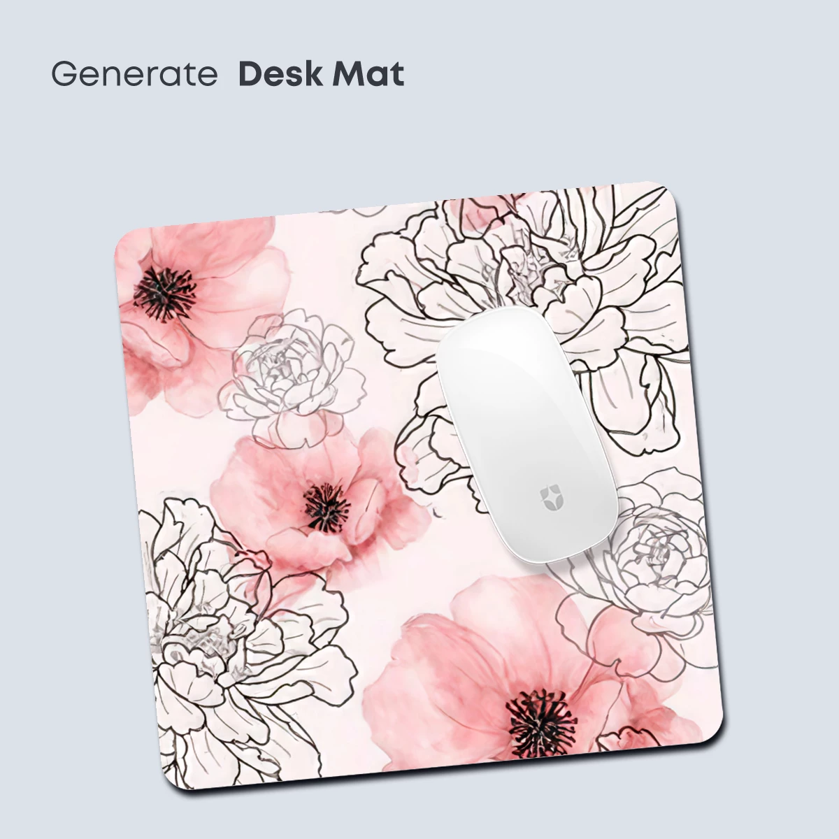 Elegant Peony Whisper: Ink and Blush Harmony - Image 4