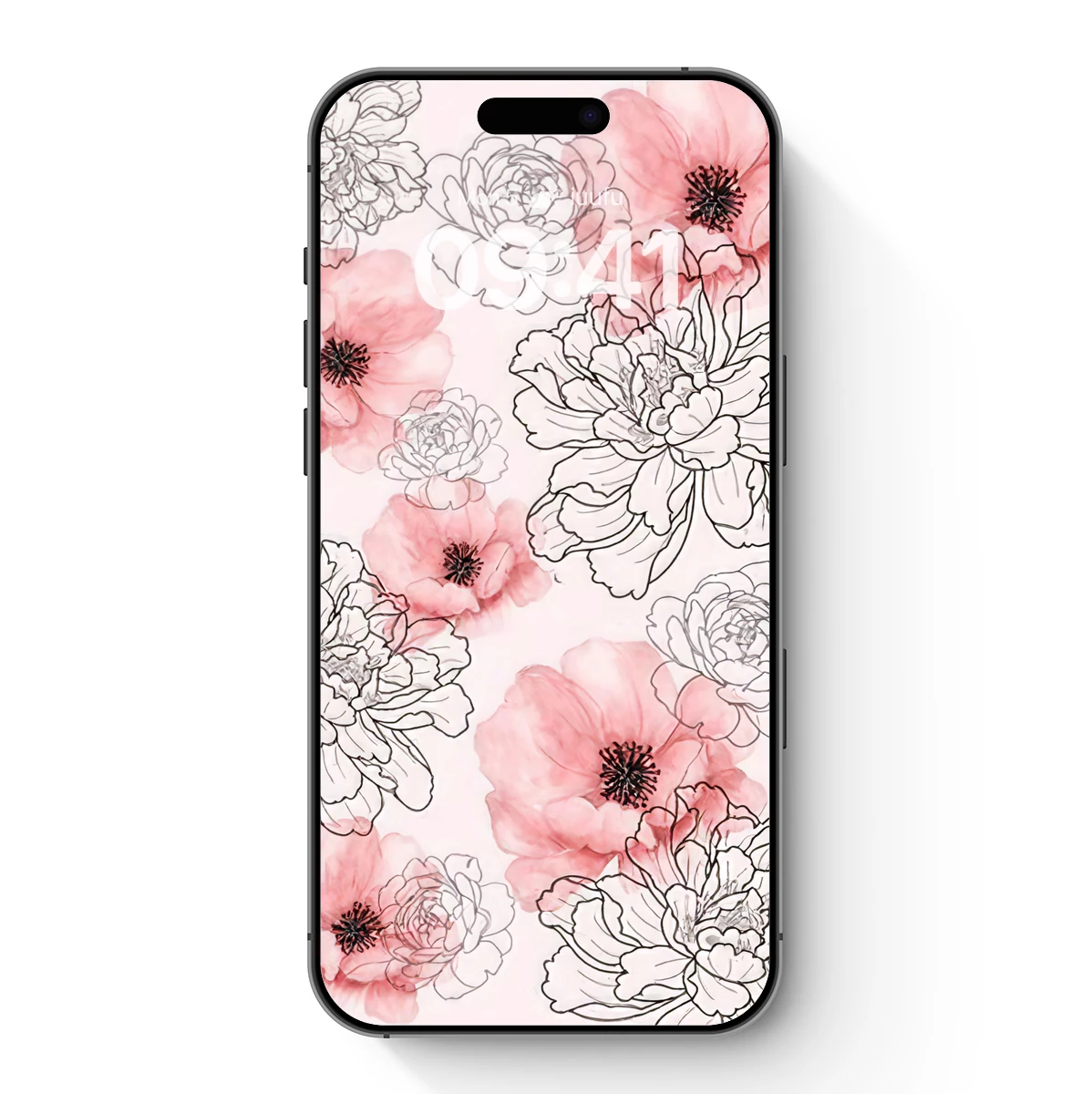 Elegant Peony Whisper: Ink and Blush Harmony Elegant Peony Whisper: Ink and Blush Harmony