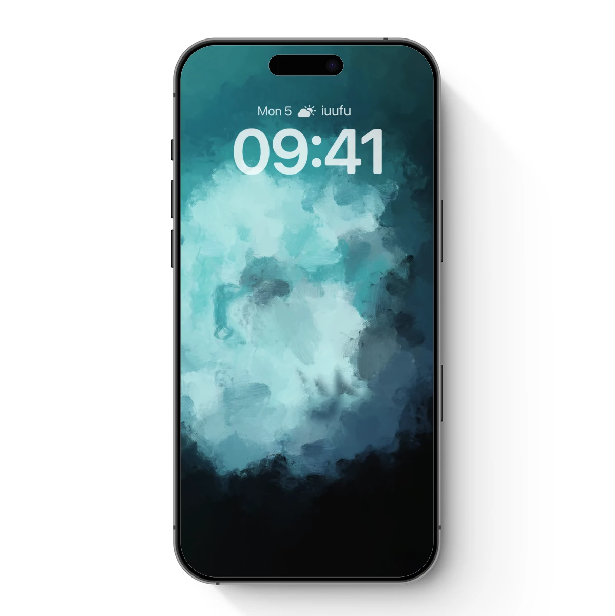 Abyssal Mist: Teal Tones in Abstract Depth