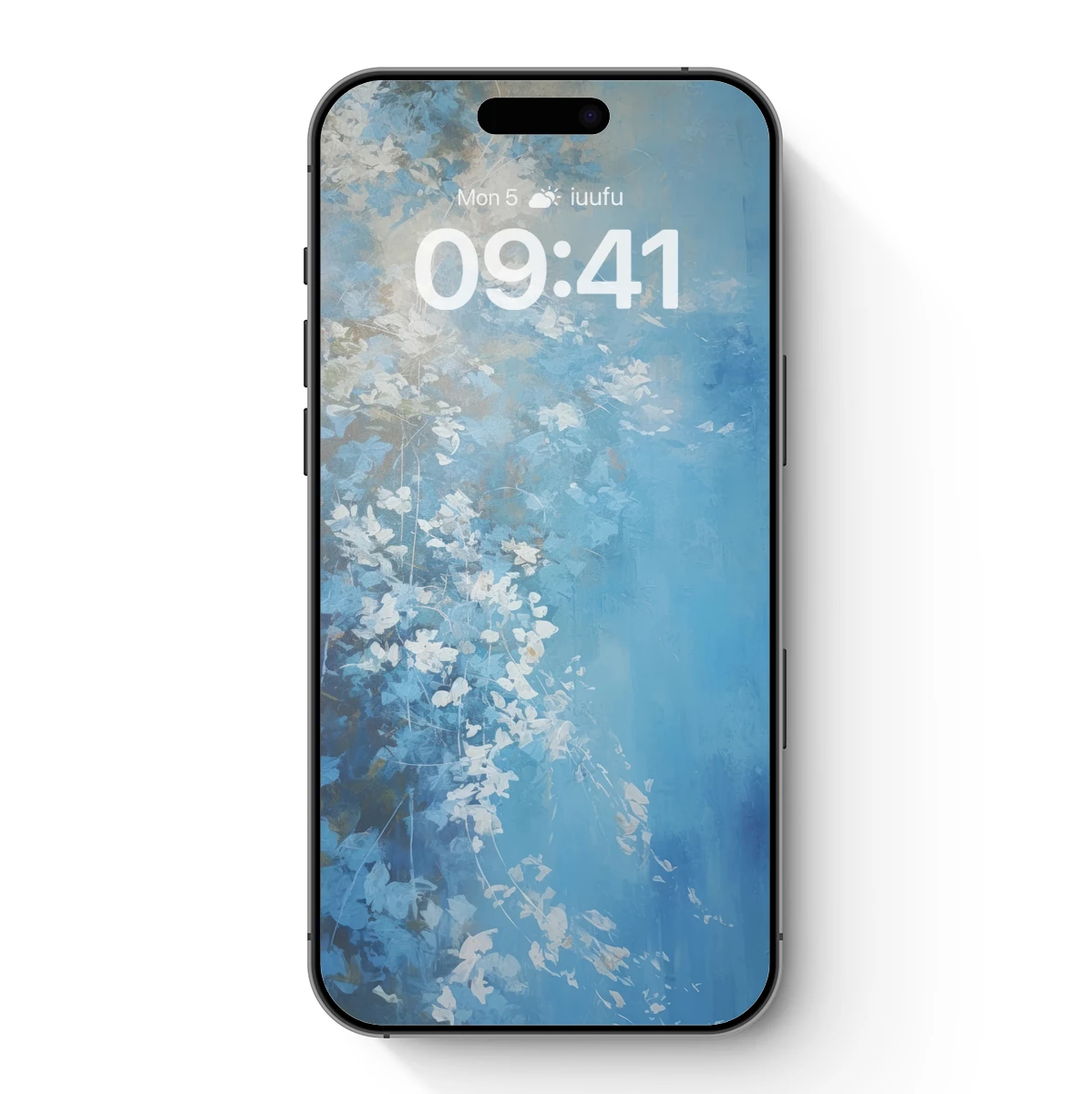 Blue Whisper: Ethereal Floral Abstract