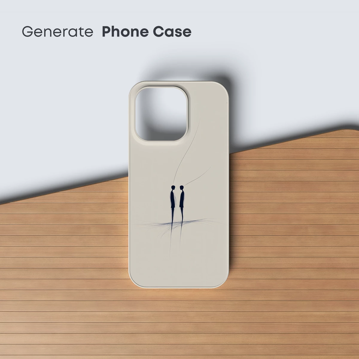 Ethereal Threads: Two Figures in Minimalist Harmony - Image 3